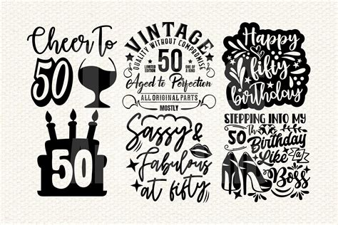 50th Birthday Svg Bundle Fifty Birthday Shirt Svg By Tonisartstudio