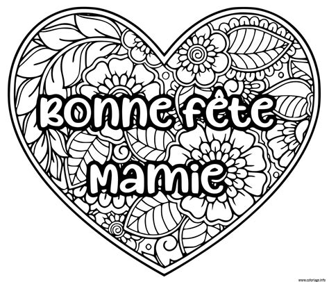 Coloriage Fete Des Mamie A Imprimer Coloriage Fete Des Mamies Page