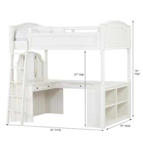 10 1 pinned from diy plans to chassis playhouse loft be intimate stairs that open to warehousing underneath. Chelsea Vanity Loft Bed | Pottery Barn Teen