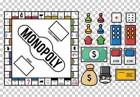 Monopoly Game Png Clipart Brand Cartoon Diagram Drawing Game Free