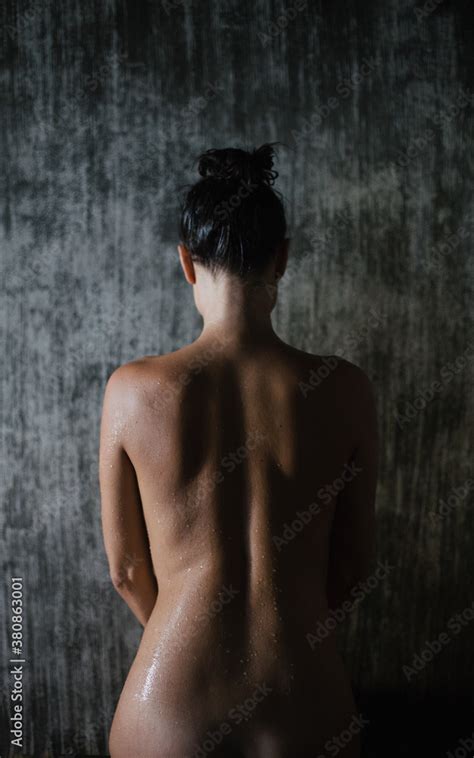 Back View Of Beautiful Woman Naked Body After Shower By Stocksy My