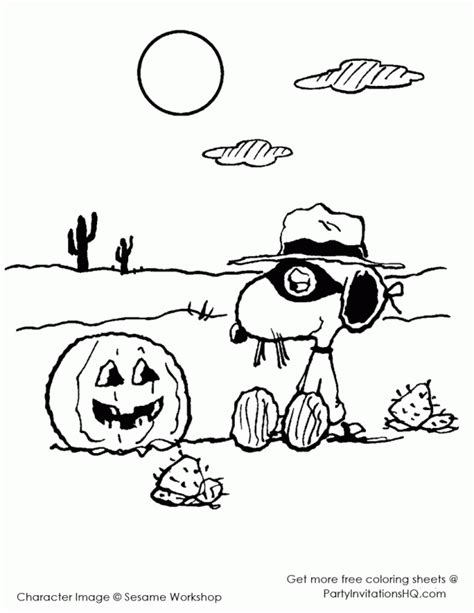 Peanuts Halloween Coloring Pages Coloring Home