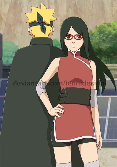 Commission Boruto And Sarada 1 By Iennidesign On Deviantart