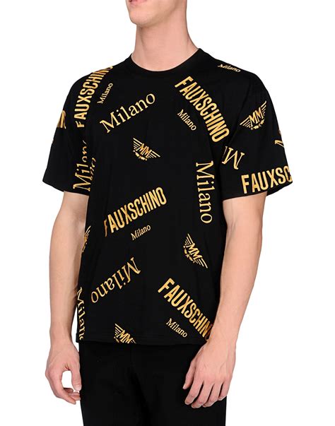 Lyst Moschino Printed T Shirt In Black For Men