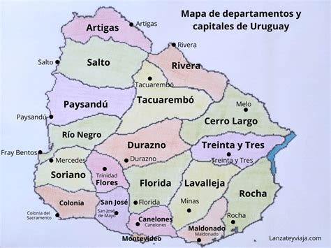 Lista De Departamentos Y Capitales De Uruguay Apréndetelas Todas
