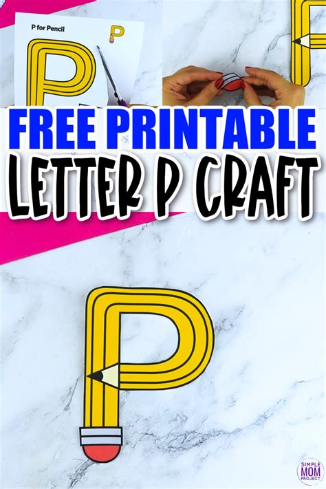 Free Printable Letter P Craft Template Simple Mom Project