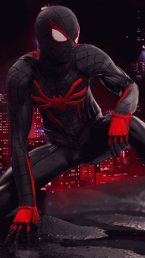 1082x1920 Spider Man Red And Black Suit Art 1082x1920 Resolution