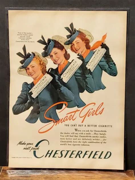Vintage 1940 Chesterfield Cigarette Ad Genuine Time Life Advertisement Print Ad 1166 Picclick