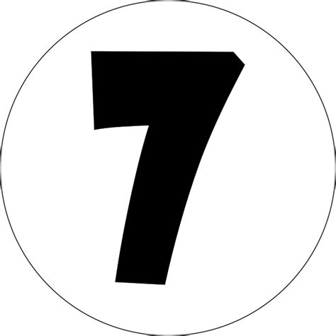 Seven 7 Number · Free vector graphic on Pixabay