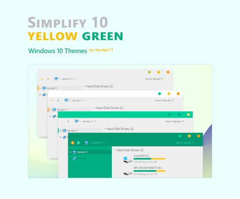 Simplify 10 Yellow Green Windows 10 Themes By Dpcdpc11 On Deviantart