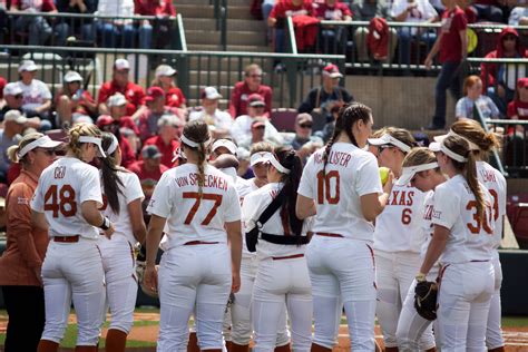 Texas Longhorns At Oklahoma Sooners Softball Game 3 Gallery Crimson