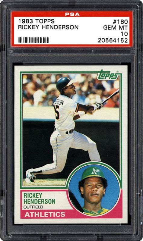 Looking at pictures of the card, you also get the feeling it might actually just be an old newspaper clipping. Auction Prices Realized Baseball Cards 1983 TOPPS Rickey Henderson Summary