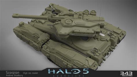 Artstation Halo 5 Scorpion Andrew Bradbury Halo 5 Halo Future Tank