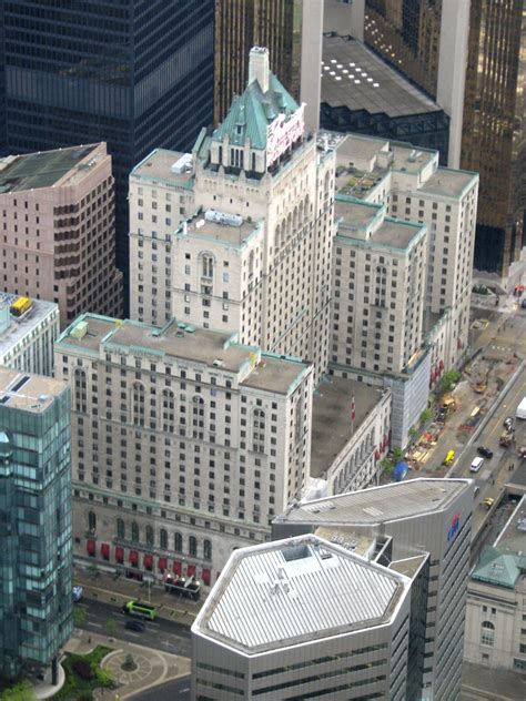 Fairmont Royal York Hotel Toronto Canada Taken From The Cn Tower