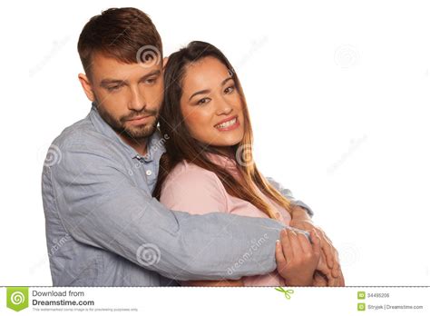 Ritratto Di Una Coppia Romantica Di Abbraccio Fotografia Stock Immagine Di Abbracciare