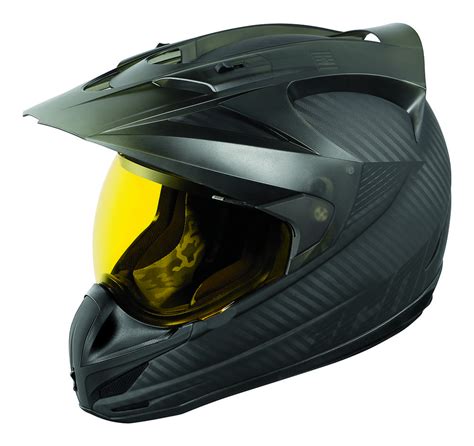 Ilm off road motorcycle dual sport helmet full face sun visor dirt bike atv motocross casco dot certified (l, matte black). Icon Variant Ghost Carbon Dual Sport Helmet | eBay