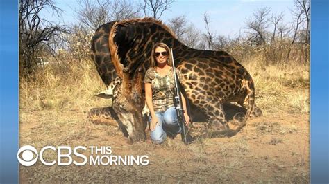 American Hunter In Viral Photo Proud Of The Giraffe She Killed Youtube