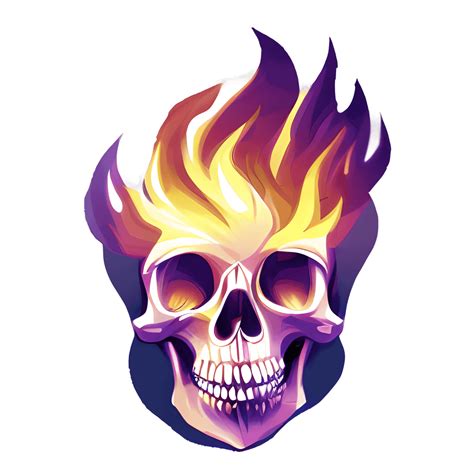 Flaming Skull Graphic Creative Fabrica