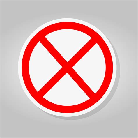 No Sign Empty Red Crossed Out Circle Not Allowed Sign 2426565 Vector