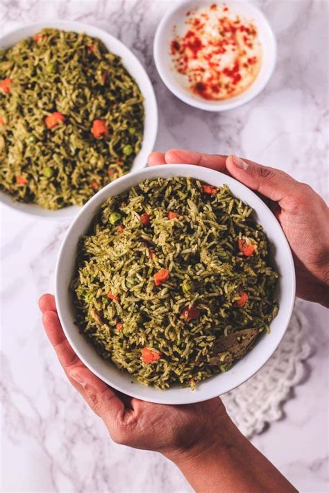 Palak Rice Instant Pot Spinach Pulao Spice Up The Curry Recipe