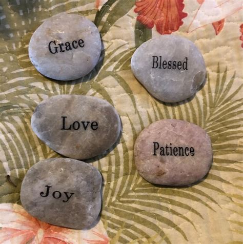 Inspirational River Rocksword Stonesengraved River Rocks Etsy