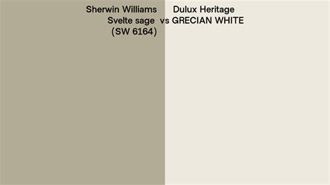 Sherwin Williams Svelte Sage Sw 6164 Vs Dulux Heritage Grecian White