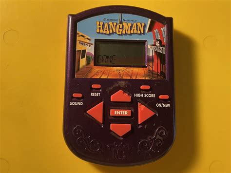 Hangman Electronic Hand Held 2002 Milton Bradley Works With New 2032
