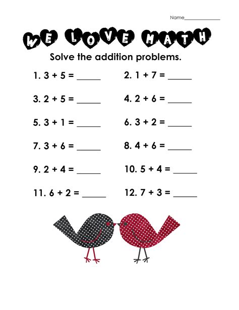 Free Printable Math Worksheets Kindergarten Math Worksheets Free Free
