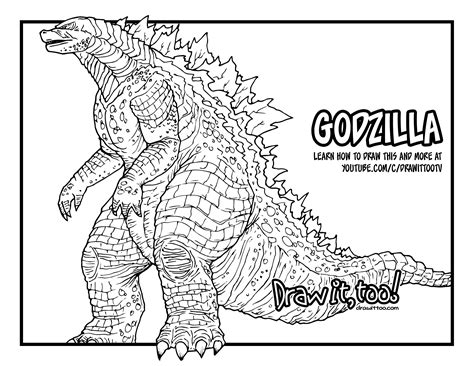 How to Draw GODZILLA (Godzilla [2014] Movie) Drawing Tutorial | Draw it