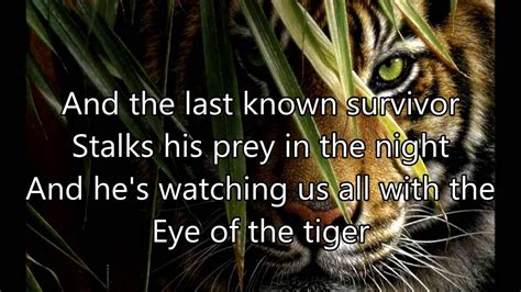 Survivor Eye Of The Tiger Lyrics YouTube