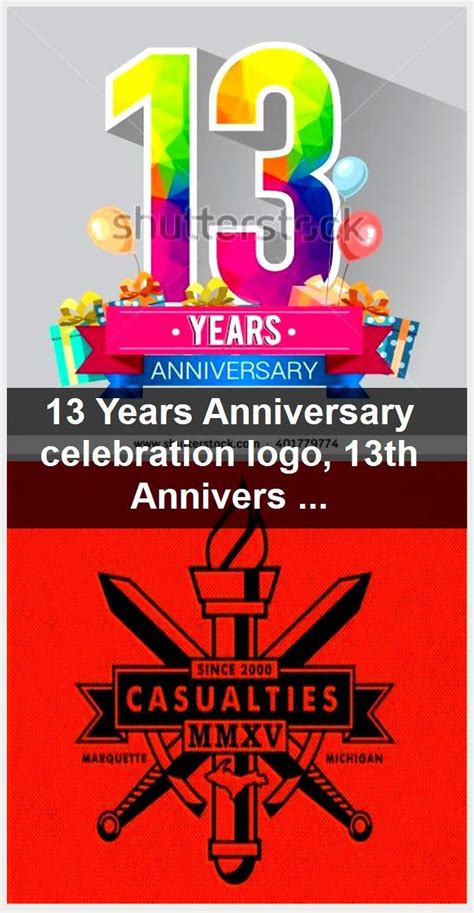 Anniversary gifts 13 years uk. 13 Years Anniversary celebration logo, 13th Anniversary ...