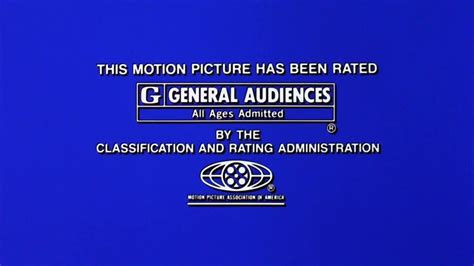 Universal Picturesmpaa G Rating Screen 2005 Youtube