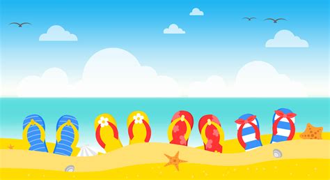 Summer Vacation Summer Beach Poster Vector Illustration 558995 Vector