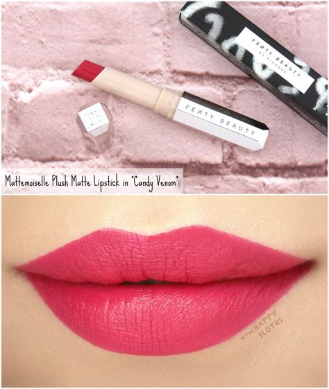 fenty beauty by rihanna mattemoiselle plush matte lipstick in candy venom review and