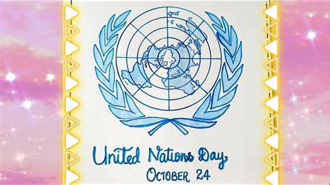 United Nations Day Drawing Status🕊easy Kids Drawing 🕊un Day Poster Card