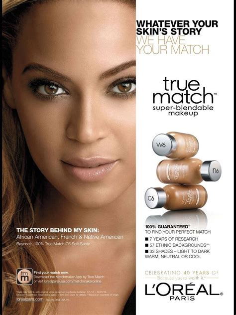 BeyoncÉ LorÉal Paris Cosmetics Advertisement 2012 00s Makeup Makeup
