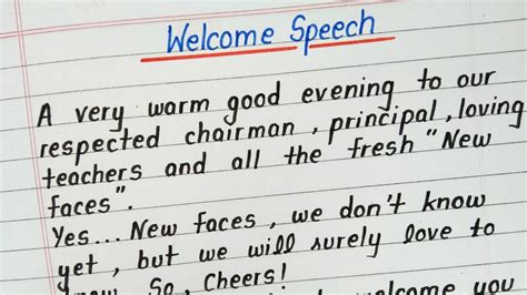 Welcome Speech In English How To Deliver Welcome Speech In English