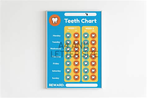 I Brushed My Teeth Chart Kindergarten Chart Children Teeth Etsy