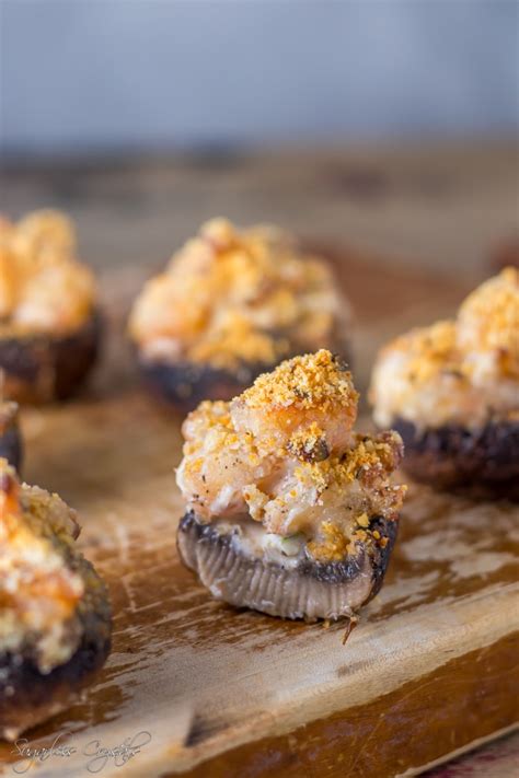 Chunky Shrimp Stuffed Mushrooms Sugarless Crystals