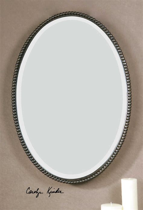 Sherise Bronze Oval Mirror Carolyn Kinder International