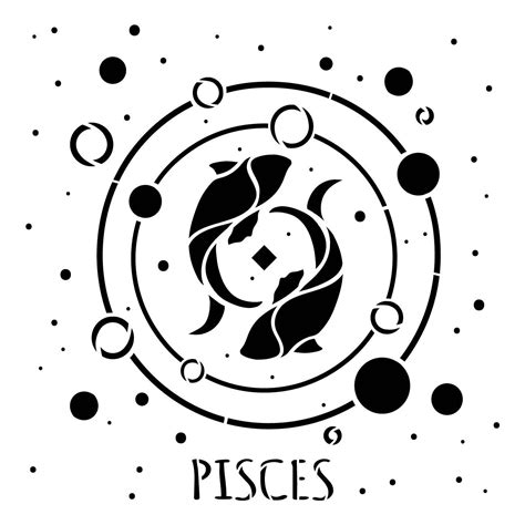Pisces Astrological Stencil By Studior12 Diy Star Sign Zodiac Bedroo