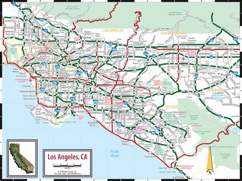 California Los Angeles California Map In 2021