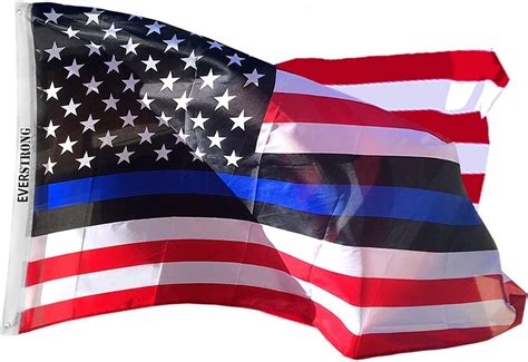 2 Flags Usa Thin Blue Line Flag Flags 3 X 5 Police Support Law