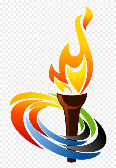 Download Pics For Torch Flame Png Clip Olympic Torch Logo Png