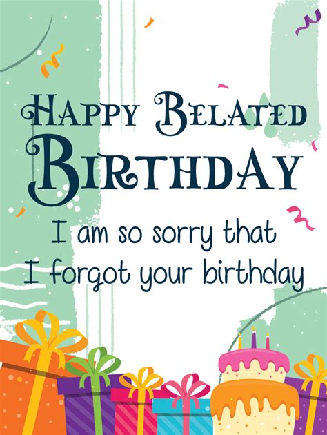Plenty Of Presents Happy Belated Birthday Cards Birthday And Greeting