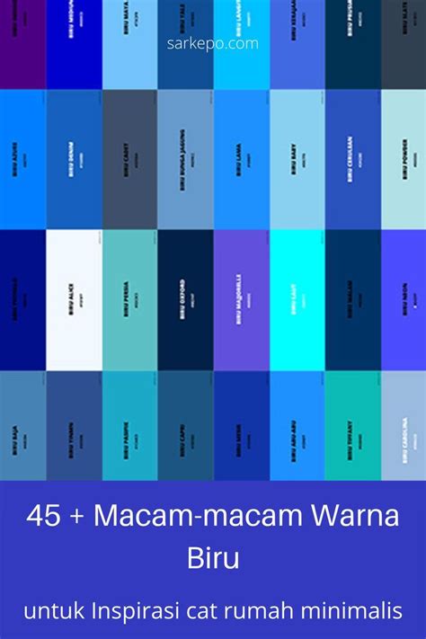 45 Macam Macam Warna Biru Untuk Referensi Warna Desain Rumah Warna