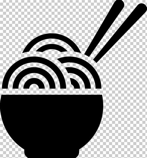 Chinese Noodles Chinese Cuisine Instant Noodle Logo Png Clipart Black And White Bowl Chinese