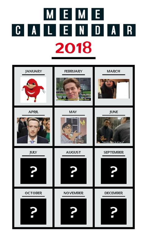 Meme Calendar 2018 So Far 9gag