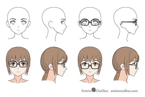 How To Draw A Girl With Glasses Step By Step Howto Techno