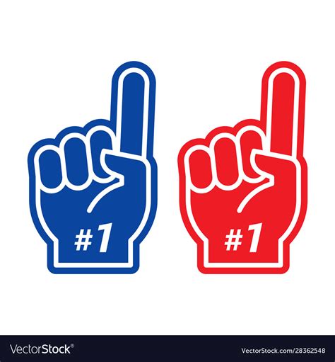 Foam Fingers Number One And Best Royalty Free Vector Image